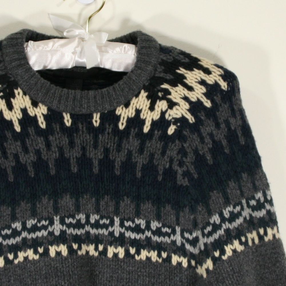 Express Lambswool Knit Pullover Sweater